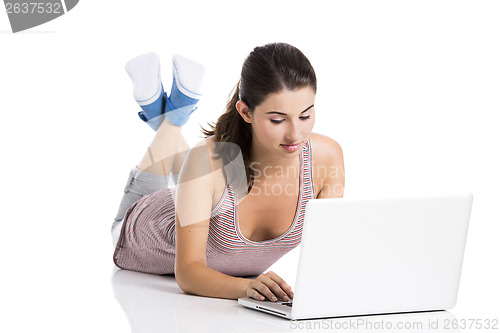 Image of Student working on a laptop