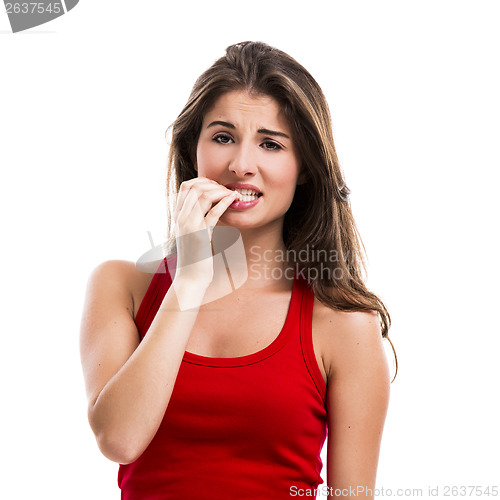 Image of Girl biting her nails