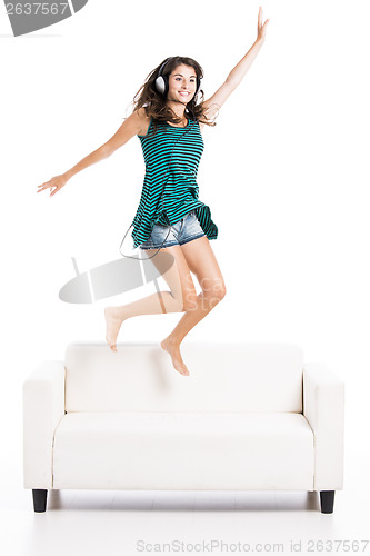Image of Dancing over the sofa