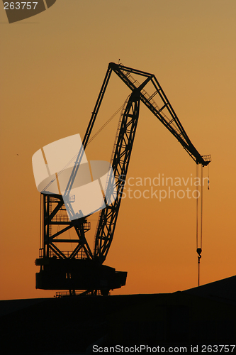 Image of crane silhouette