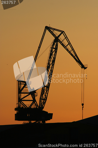 Image of crane silhouette