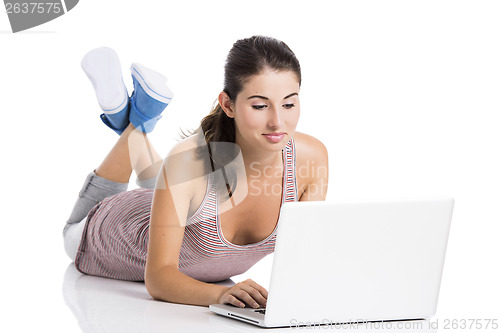 Image of Student working on a laptop