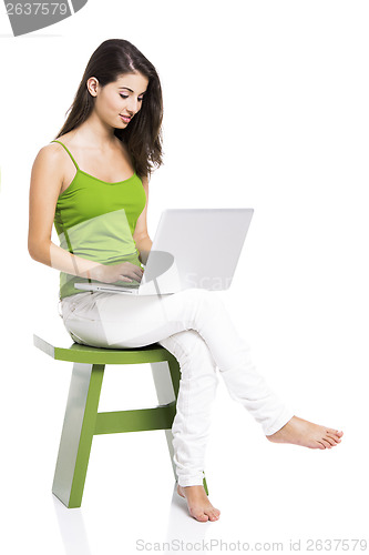 Image of Working at home with a laptop