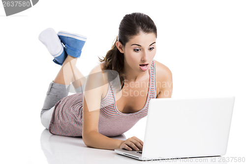 Image of Student working on a laptop