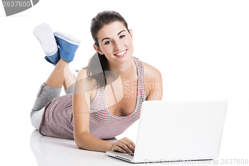 Image of Student working on a laptop