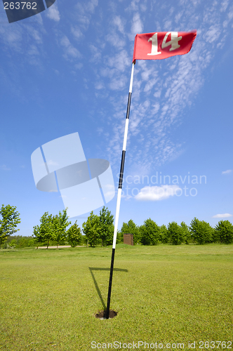 Image of Golf flag no. 14.