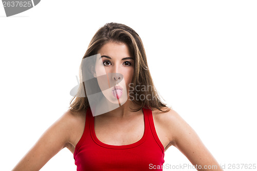 Image of Girl with tongue out