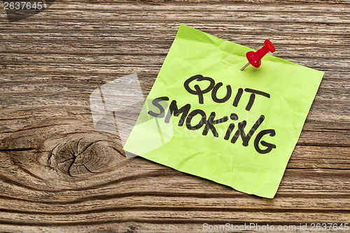 Image of quit smoking reminder note