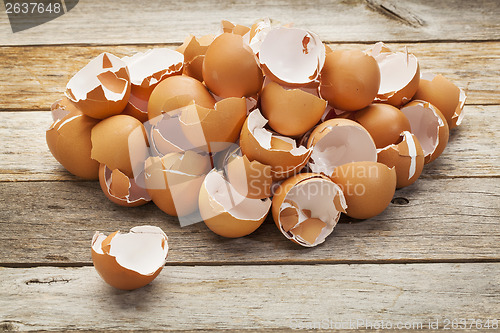 Image of pile of broken eggshells