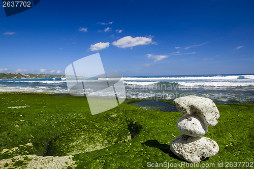 Image of White Stones in a beach