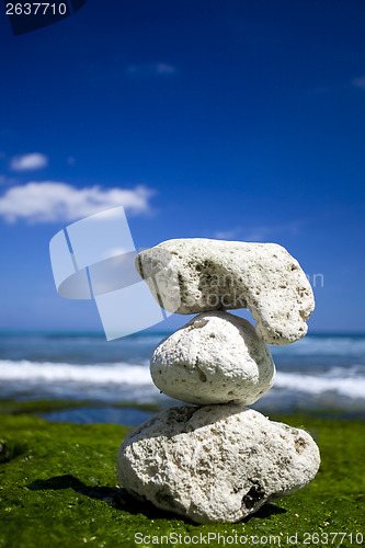 Image of White Stones in a beach