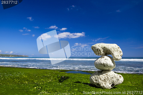 Image of White Stones in a beach