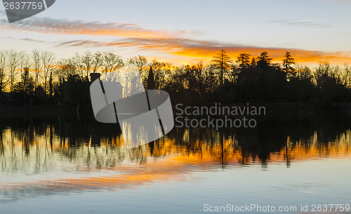 Image of sunrise in the wetlands of Berga