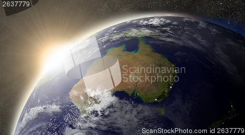 Image of Sun over Australia
