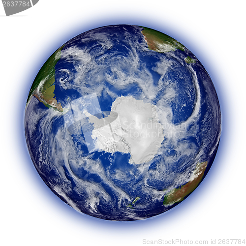 Image of Southern hemisphere on planet Earth