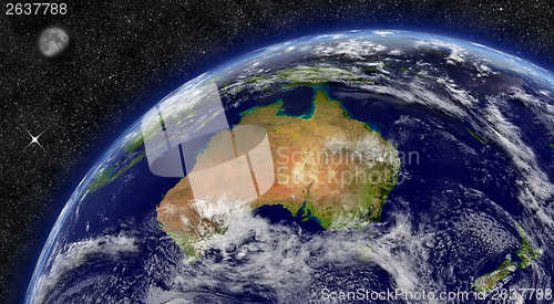 Image of Australia on planet Earth