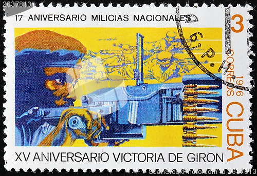 Image of Cuban Soldier Stamp