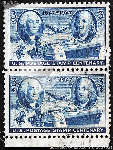 Image of Washington and Franklin Stamps