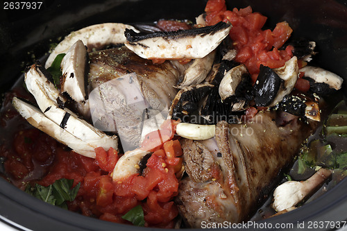 Image of Lamb shanks in a crockpot