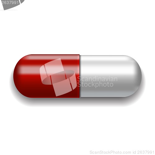 Image of Red and white pill