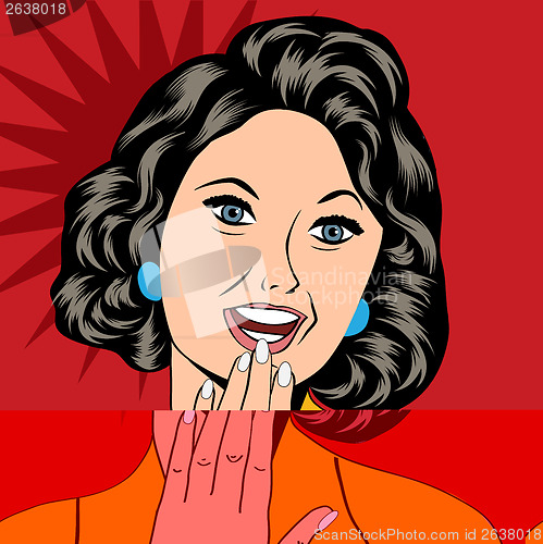 Image of Pop Art illustration of a laughing woman