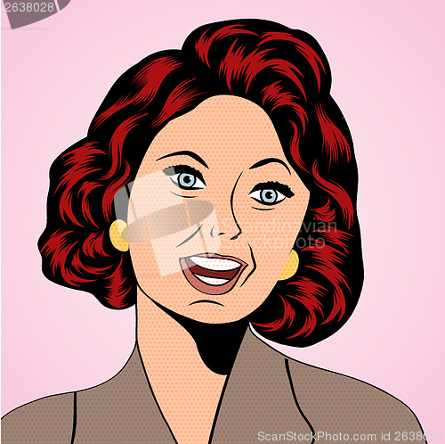 Image of Pop Art illustration of a laughing woman