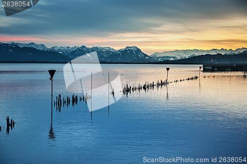 Image of lake constance night