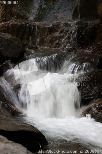 Image of Waterfall and river in forest