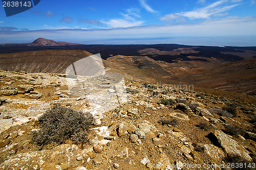 Image of  timanfaya  rock stone sky  hill and summer