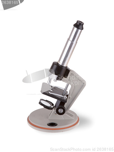 Image of Old microscope isolated 