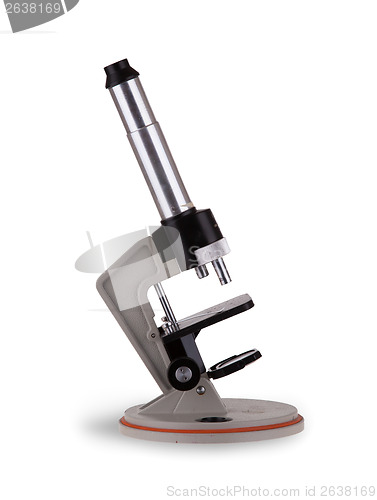 Image of Old microscope isolated 