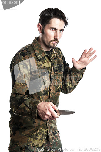 Image of Self defense instructor with knife