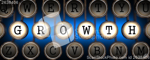 Image of Growth on Old Typewriter's Keys.