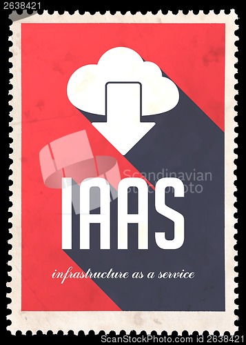 Image of IAAS Concept on Red in Flat Design.