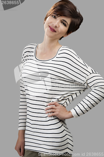 Image of Beautiful woman smiling