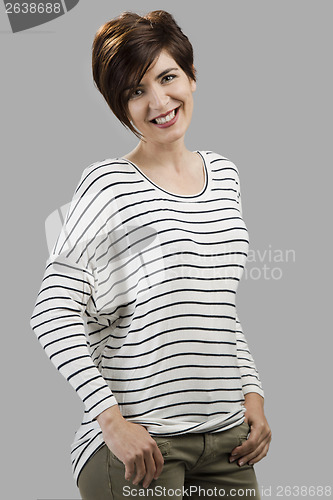 Image of Beautiful woman smiling