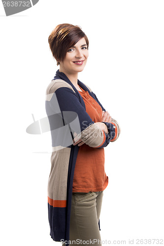Image of Happy woman smiling