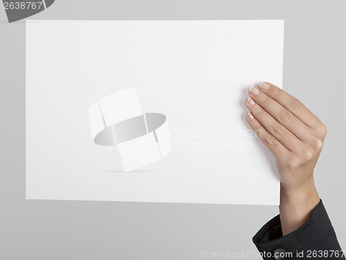 Image of Holding a paper card