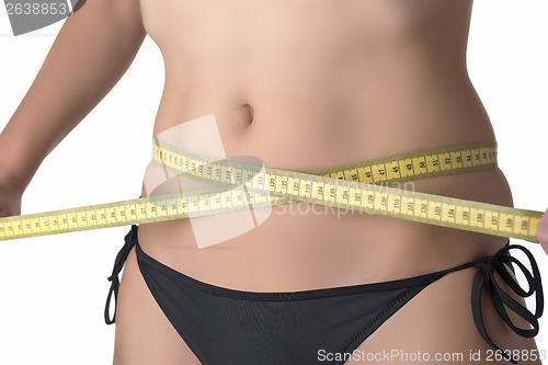 Image of Measuring tape around belly