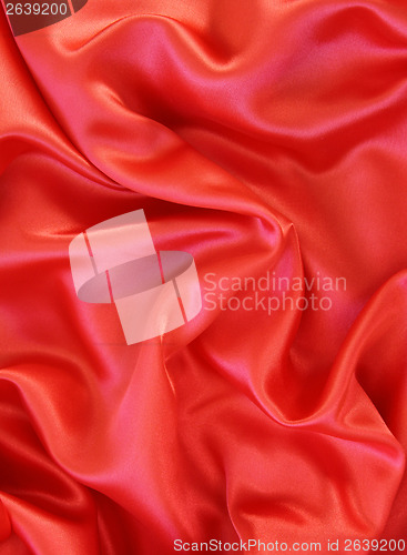 Image of Smooth red silk as background 