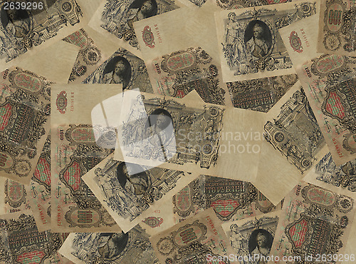 Image of background of the ancient Russian money