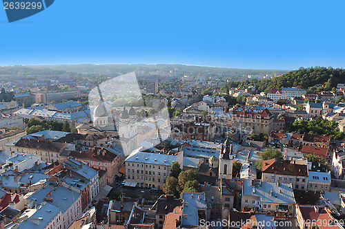 Image of view to the house-tops in Lvov city