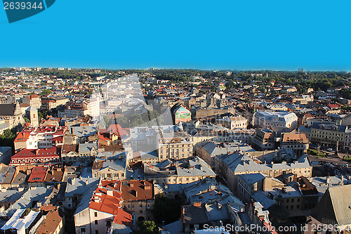 Image of view to the house-tops in Lvov city