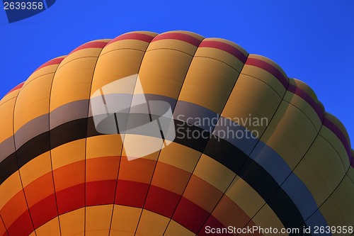 Image of Hot air balloon on blue sky