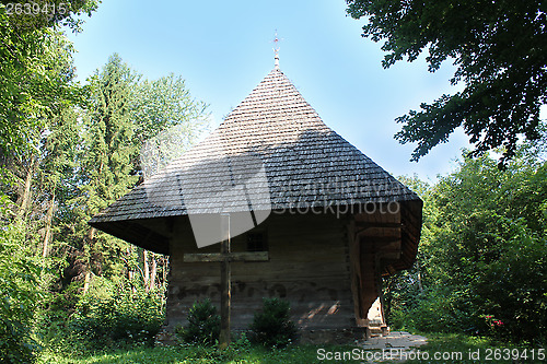 Image of old rural house in Carpathian region