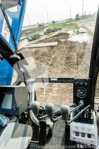 Image of Working place of crane operator