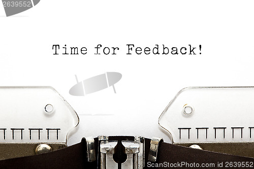 Image of Time for Feedback Typewriter