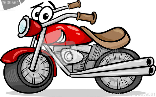 Image of bike or chopper cartoon illustration