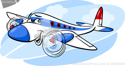 Image of air plane cartoon illustration