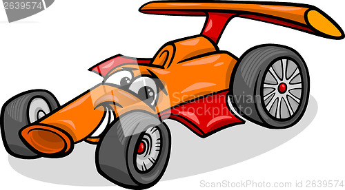 Image of racing car bolide cartoon illustration